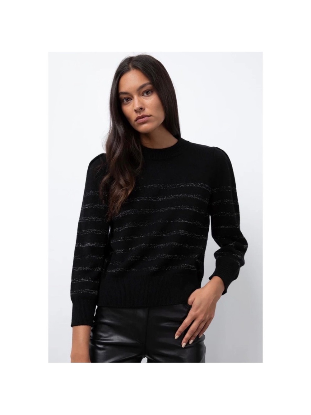 Rails Allegria Stripe Cashmere Blend Sweater size M chic fall minimalist preppy
